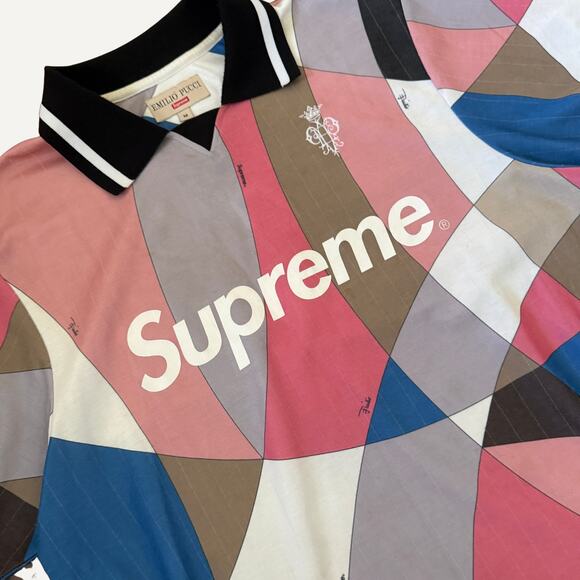 Size M - Supreme Men's Emilo Pucci Abstract Soccer Jersey - Picture 3 of 8